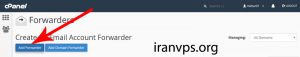 فروارد ایمیل به ایمیل دیگر در CPANEL