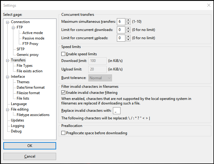 filezilla