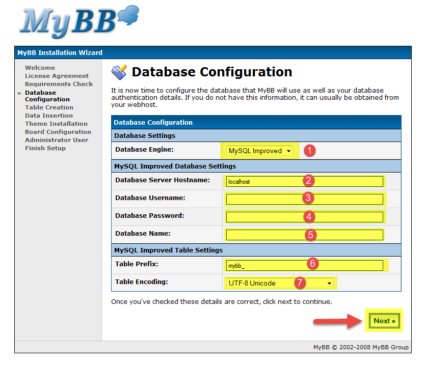 طریقه نصب انجمن ساز MyBB