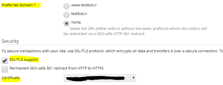 ثبت و فعال سازی گواهینامه SSL بروی مدیریـت پنل Plesk